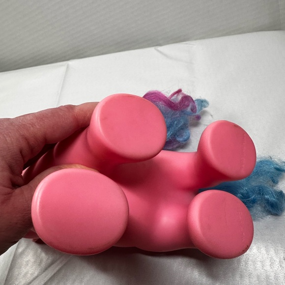 Vtg Gi Go Pony Wonderland Large Unicorn Pink blue horn Rainbow Cutie Mark READ - Picture 12 of 14